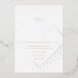 Invitation En Aluminium Disco Mariage Silver