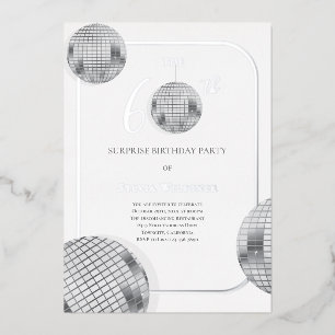 Invitation En Aluminium Disco Surprise 60e fête d'anniversaire