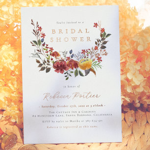 Invitation En Aluminium Douce Aquarelle Fleurs Sauvages Mariage Champêtre