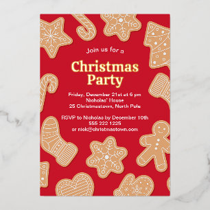 Invitation En Aluminium Douce biscuits de Noël au gingembre