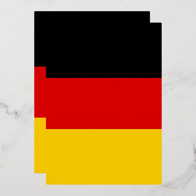 Invitation En Aluminium Drapeau allemand (Recto/Verso)