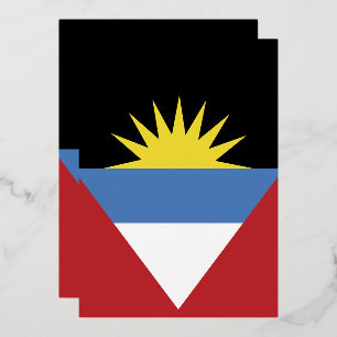 Invitation En Aluminium drapeau d'Antigua-et-Barbuda