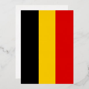 Invitation En Aluminium Drapeau de la Belgique
