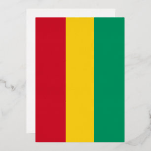 Invitation En Aluminium Drapeau de la Guinée