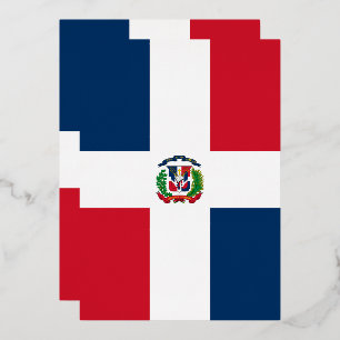 Invitation En Aluminium Drapeau de la République Dominicaine