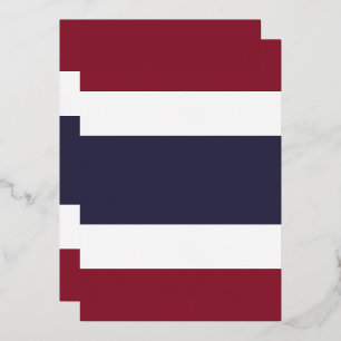 Invitation En Aluminium Drapeau de la Thaïlande