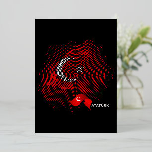 Invitation En Aluminium Drapeau de la Turquie