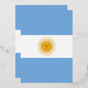 Invitation En Aluminium Drapeau de l'Argentine