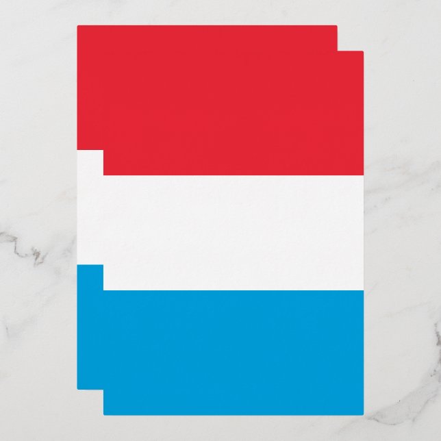 Invitation En Aluminium Drapeau du Luxembourg (Recto/Verso)