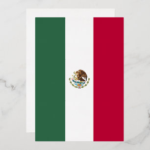 Invitation En Aluminium Drapeau du Mexique