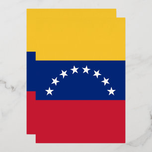 Invitation En Aluminium Drapeau du Venezuela