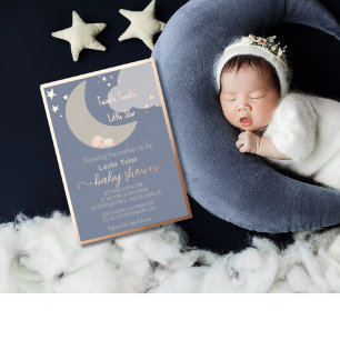 Invitation En Aluminium Dreamy Baby Rose Baby shower or