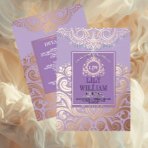 Dusty Lavender PinkGold Classic Monogram Mariage