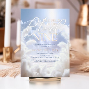 Invitation En Aluminium Éblouissant sur un nuage Bridal Shower Pampas 9 Ne