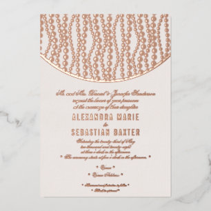 Invitation En Aluminium Écriture Romantique Élégante Rose Gold Mariage Blu
