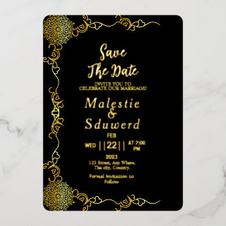 Invitation En Aluminium Effacer Acrylique Mariage Luxe Enregistrer la date