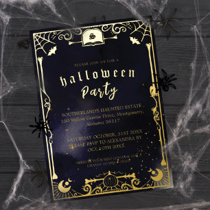 Invitation En Aluminium Éffrayant Elegrit Spirit Halloween Party Tarot Car