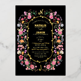 Invitation En Aluminium Elégant Fleur sauvage Meadow Printemps Jardin Mari