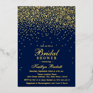 Invitation En Aluminium Élégant Glam Confetti Fête des mariées Real