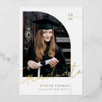Élégant graduation moderne à demi-arc
