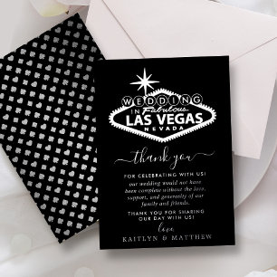 Invitation En Aluminium Elégant Las Vegas Destination Merci de mariage