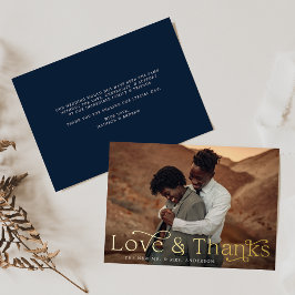 Invitation En Aluminium Elegant Love and Thanks Mariage photo Marine