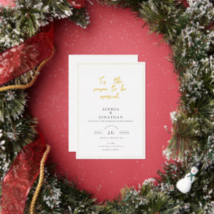 Invitation En Aluminium Elégant Mariage de vacances "Tis the Season"