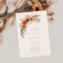 Invitation En Aluminium Élégant Mariage floral de tomate de terre moderne