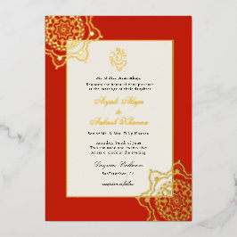 Invitation En Aluminium Élégant mariage indien Mandala et Ganesh
