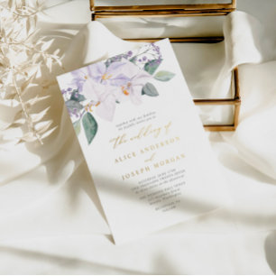 Invitation En Aluminium Élégant mariage moderne aux orchidées aquarelles v