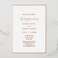 Élégant Mariage Moderne Fiançailles Rose Gold