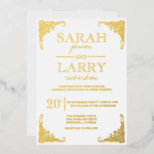 Invitation En Aluminium Elégant Mariage traditionnel hawaïen or 