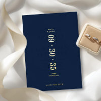 Élégant Minimal Save the Date Bleu Saphir Foncé