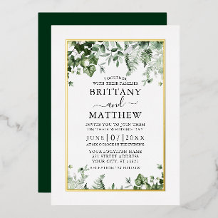 Invitation En Aluminium Élégant Moderne Mariage Vert de Sauge Ivy