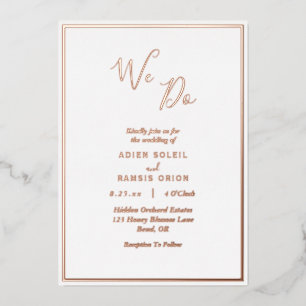 Invitation En Aluminium Élégant moderne Nous faisons Mariage Rose Or