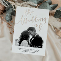 Élégant roman | Mariage photo Rose Gold Foil