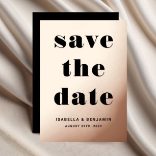 Invitation En Aluminium Élégant Rose Gold Foil Mariage Enregistrer La Date