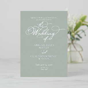 Invitation En Aluminium Élégant script argenté sur destination Italie