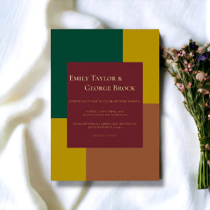 Invitation En Aluminium Élégant simple moderne coloré Mariage officiel