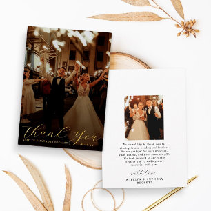 Invitation En Aluminium Élégante calligraphie Personnalisée Mariage Photo 