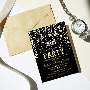 Invitation En Aluminium Élégante fête de la Saint Sylvestre Vraiment