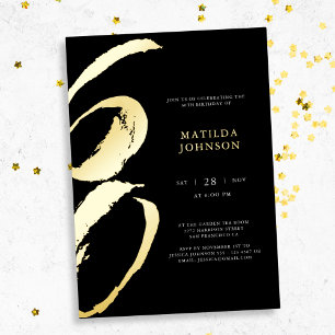 Invitation En Aluminium Élégante typographie moderne 60e anniversaire