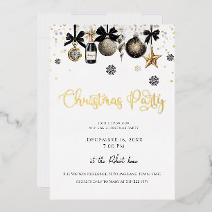 Invitation En Aluminium Élégantes décorations de Noël Fête de Noël