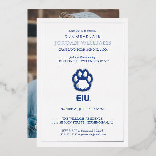 Invitation En Aluminium Empreinte de panthère des Eastern Illinois Panther