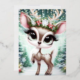 Invitation En Aluminium Enchanted Forest Reindeer Princess