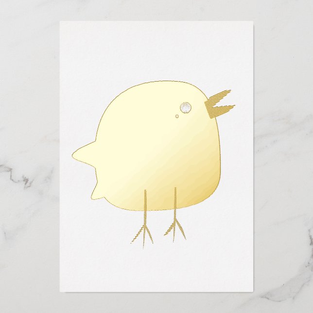 Invitation En Aluminium Enfants mignonette birdy (Recto)
