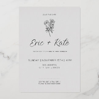 INVITATION EN ALUMINIUM ENREGISTRER LA DATE