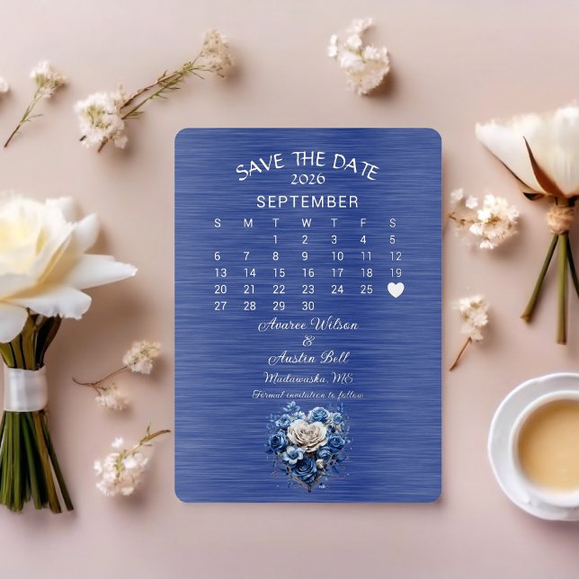 Invitation En Aluminium Enregistrer la date Mariage septembre 2026 (Créateur téléchargé)