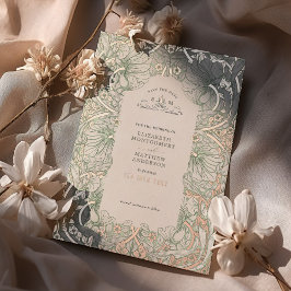 Invitation En Aluminium Enregistrer la date Sage Green Pimpernel Vintage M