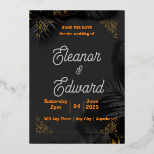 Invitation En Aluminium ENREGISTRER LA DATE - toute occasion - modifiable